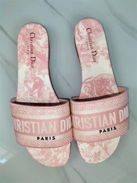 pink christian dior slides|christian dior sandals bottom.